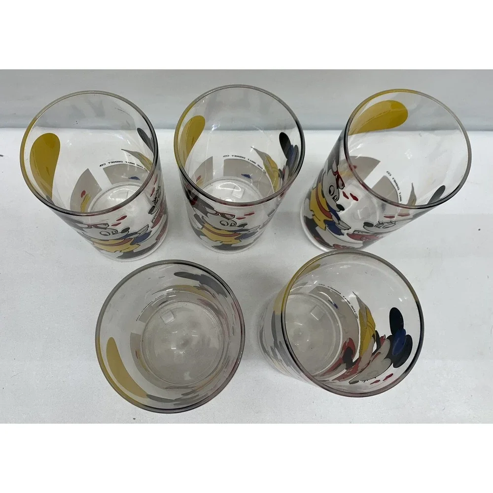 5 Vintage Mickey and Minnie Mouse Beach Plastic Drinking Cup, The Walt Disney Co